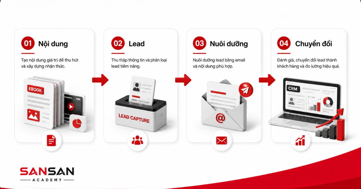Quy trình Marketing B2B từ nội dung đến chuyển đổi khách hàng