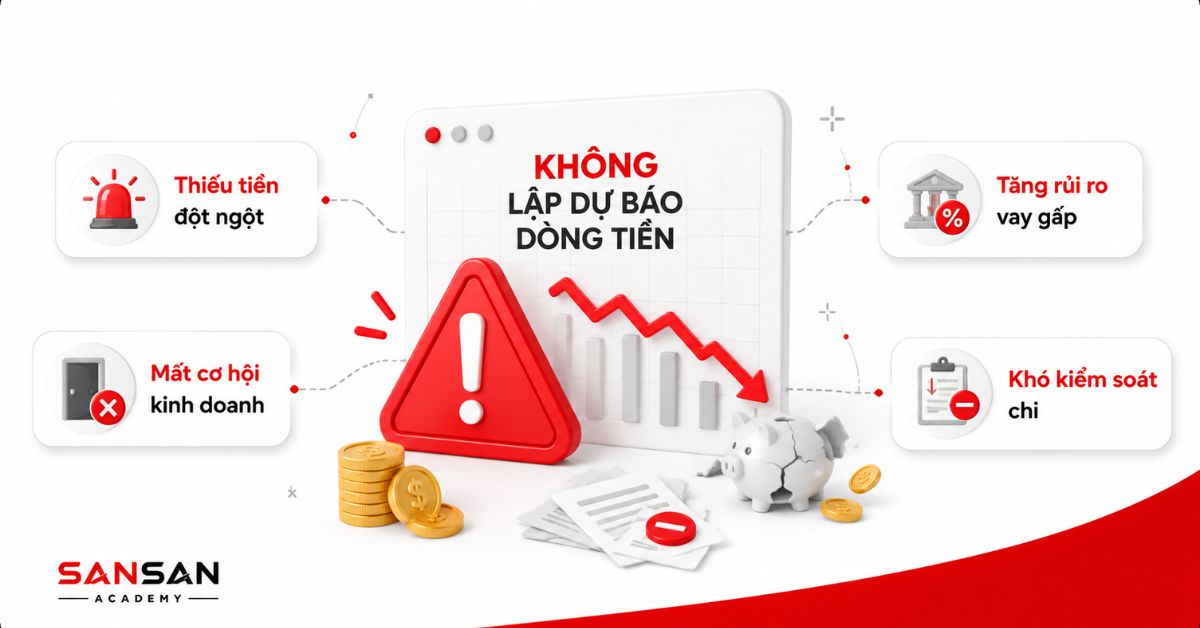 Cảnh báo thiếu tiền, vay gấp và mất kiểm soát khi không dự báo