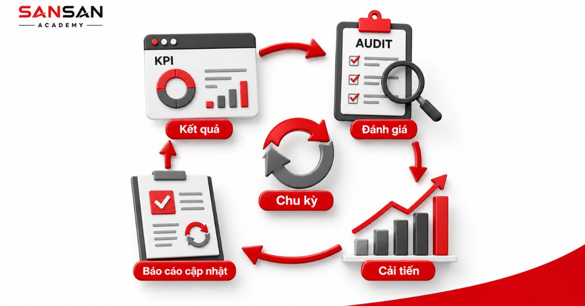Chu kỳ đánh giá, báo cáo và cải tiến kết quả ESG