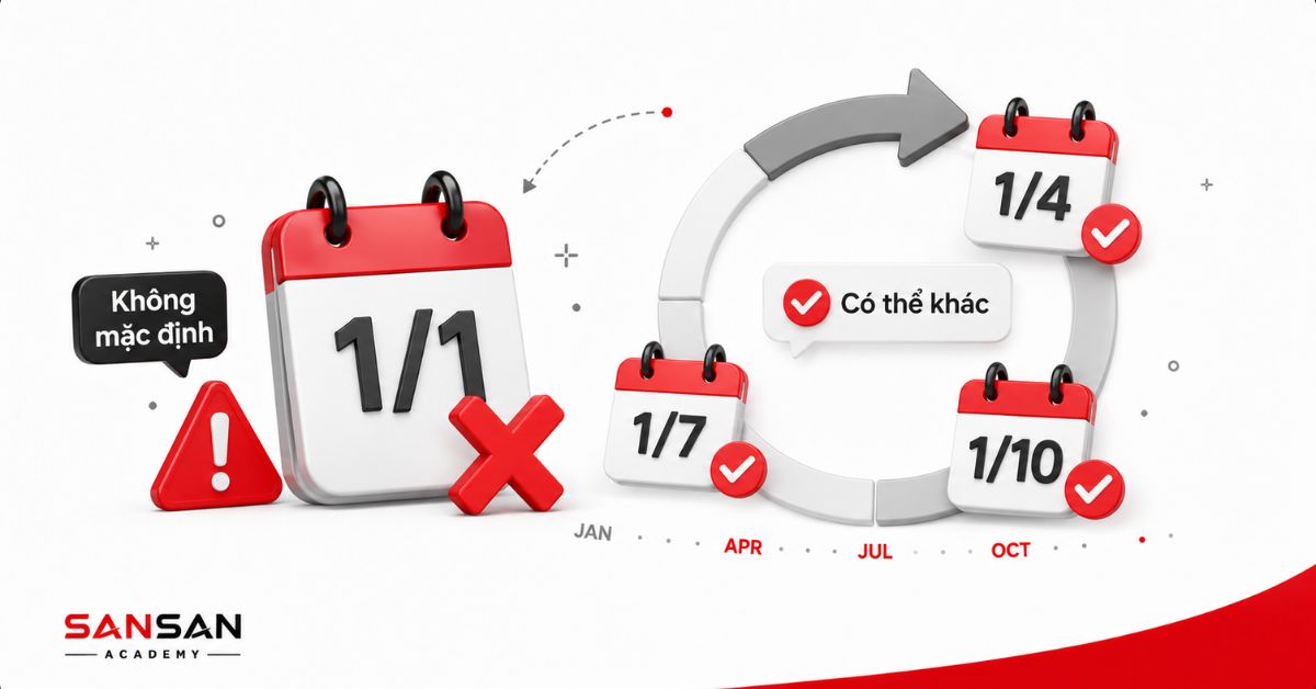 Lịch 1/1 bị loại cùng các mốc FY 1/4, 1/7 và 1/10