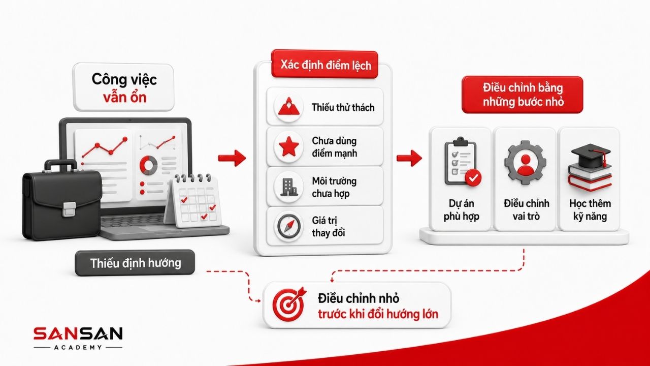 Từ công việc ổn định đến điều chỉnh hướng đi phù hợp hơn