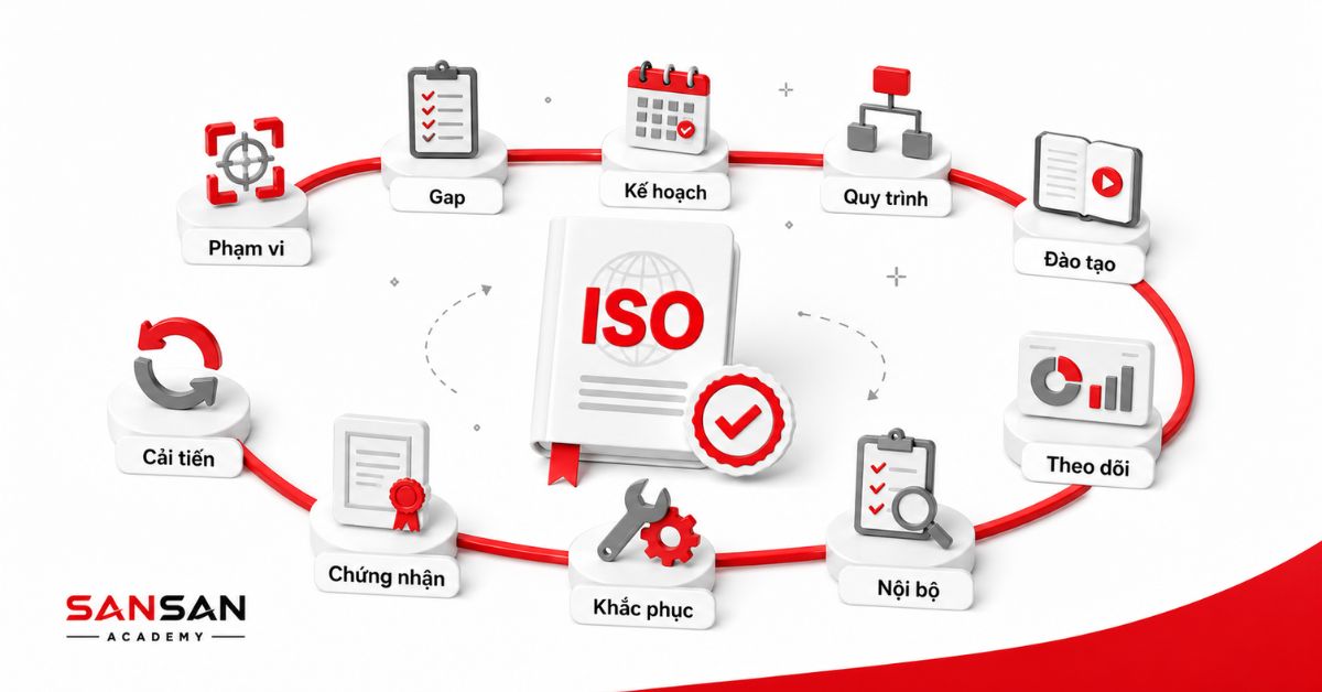 Chu trình mười bước xây dựng hệ thống ISO trong doanh nghiệp
