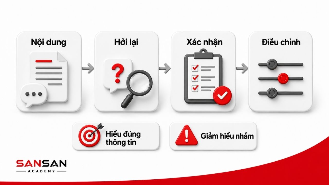 Quy trình hỏi lại, xác nhận và điều chỉnh thông tin đã tiếp nhận