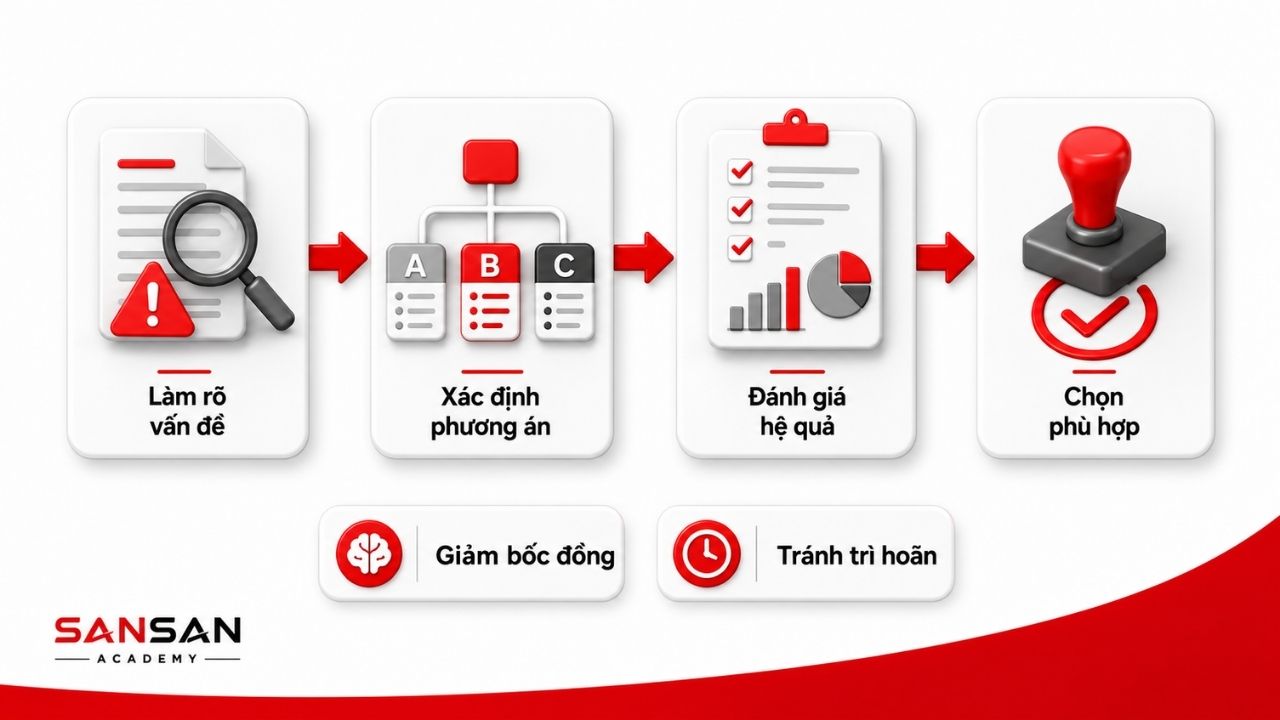 Quy trình làm rõ vấn đề và lựa chọn phương án phù hợp