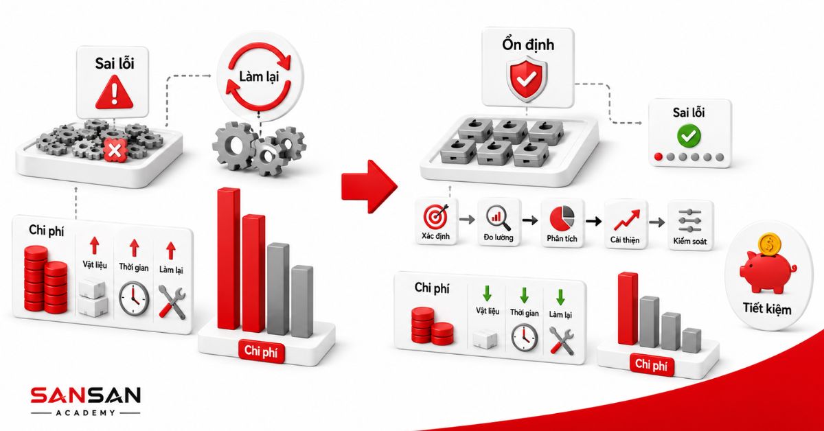 Quy trình giảm sai lỗi, làm lại và chi phí vận hành