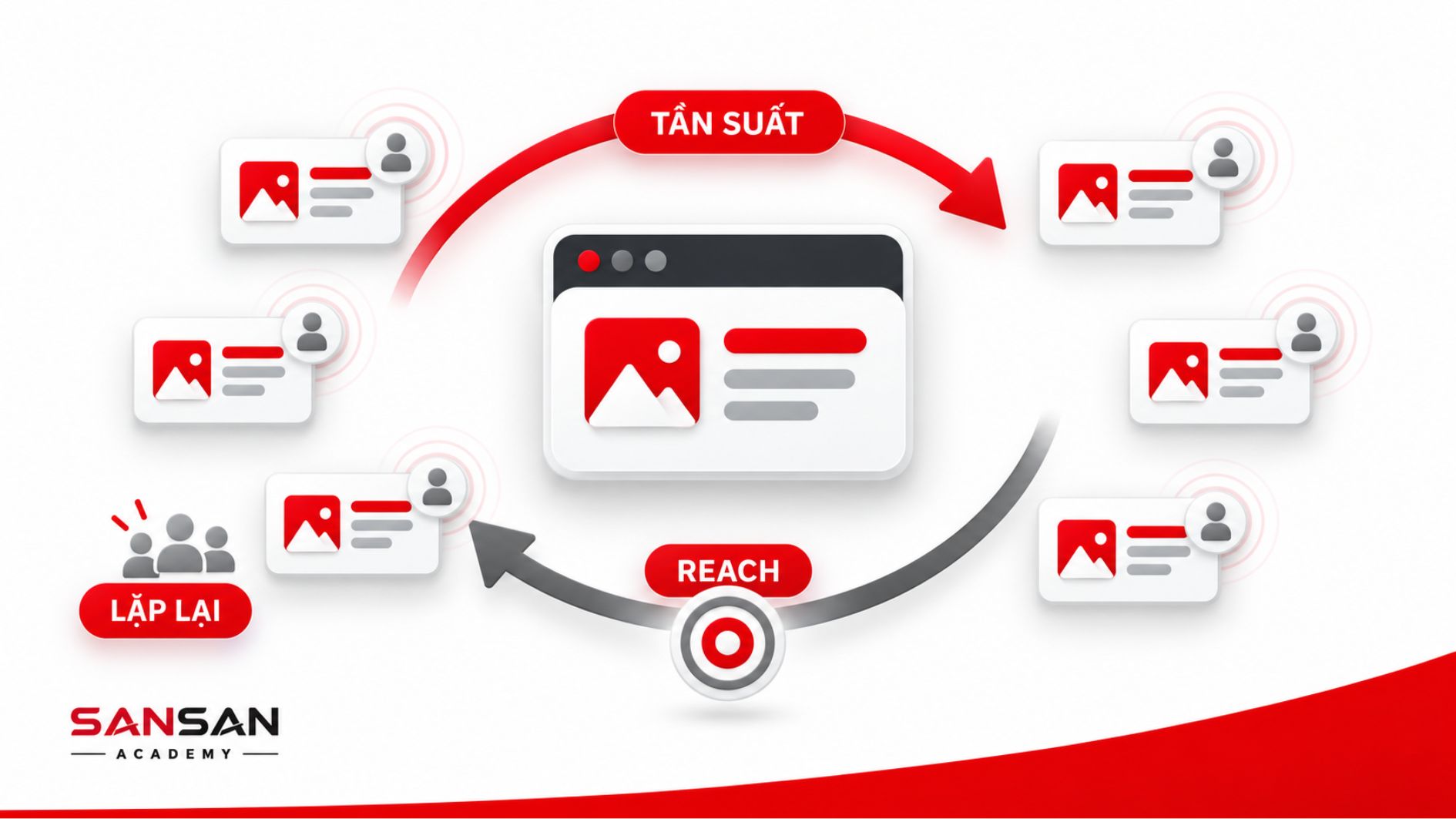 Tần suất phản ánh số lần quảng cáo lặp lại trong phạm vi tiếp cận.