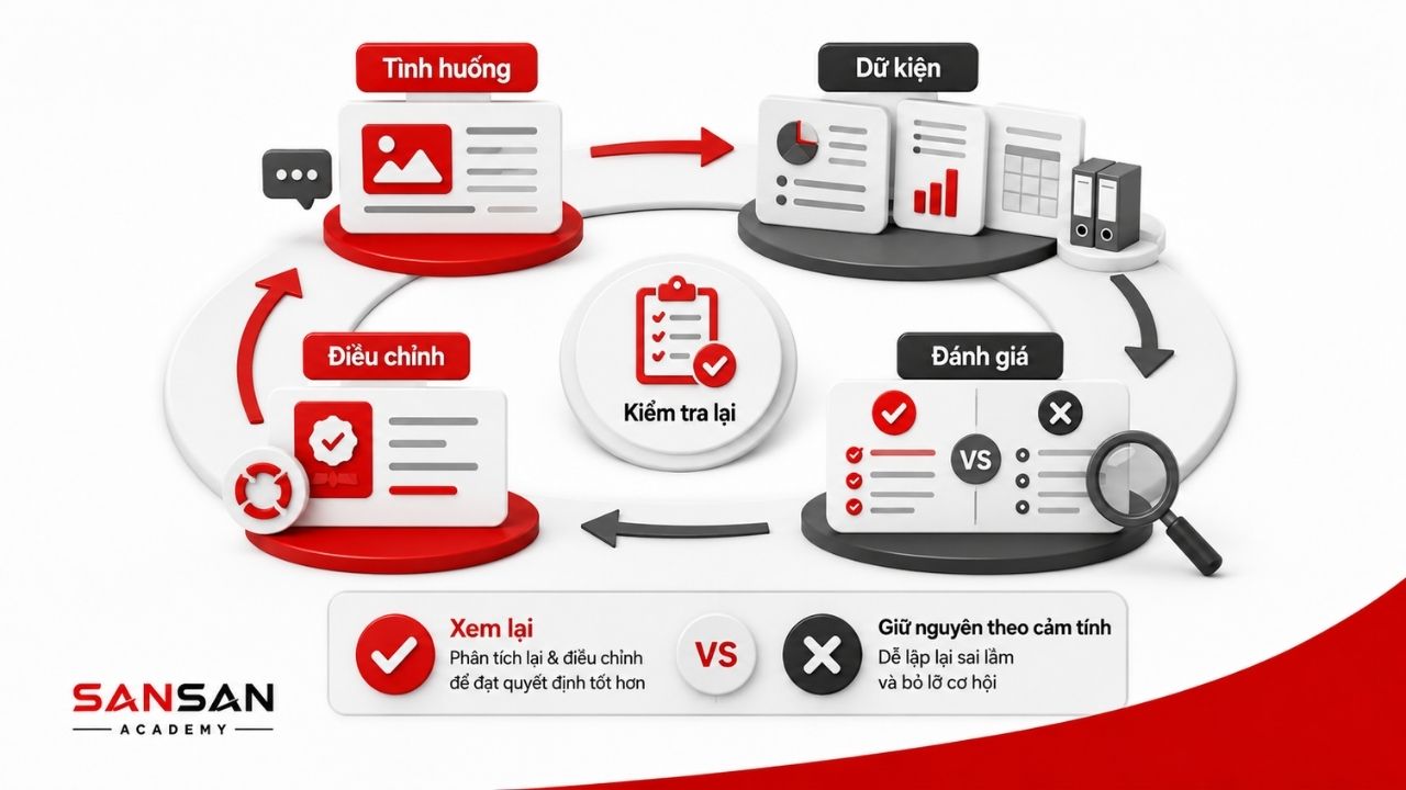 Tình huống, dữ kiện, đánh giá và điều chỉnh quyết định theo vòng lặp