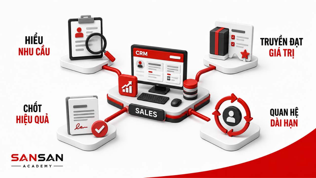 Giá trị của kỹ năng bán hàng trong việc hiểu nhu cầu, truyền đạt giá trị, chốt sale và xây dựng quan hệ khách hàng