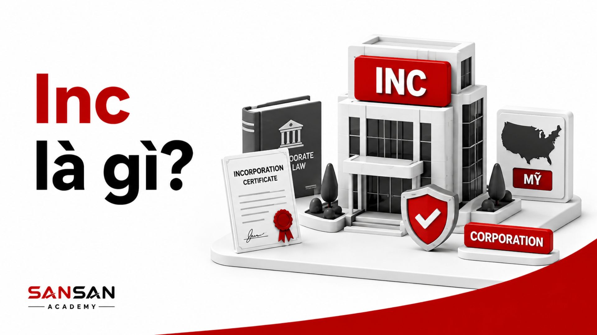 Inc thể hiện doanh nghiệp được thành lập dưới hình thức corporation tại Mỹ