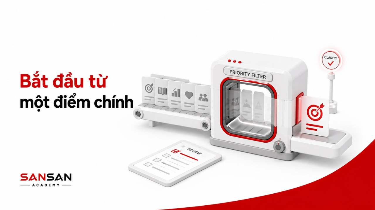Bắt đầu thay đổi bản thân bằng cách chọn một vấn đề ưu tiên thay vì sửa mọi thứ cùng lúc