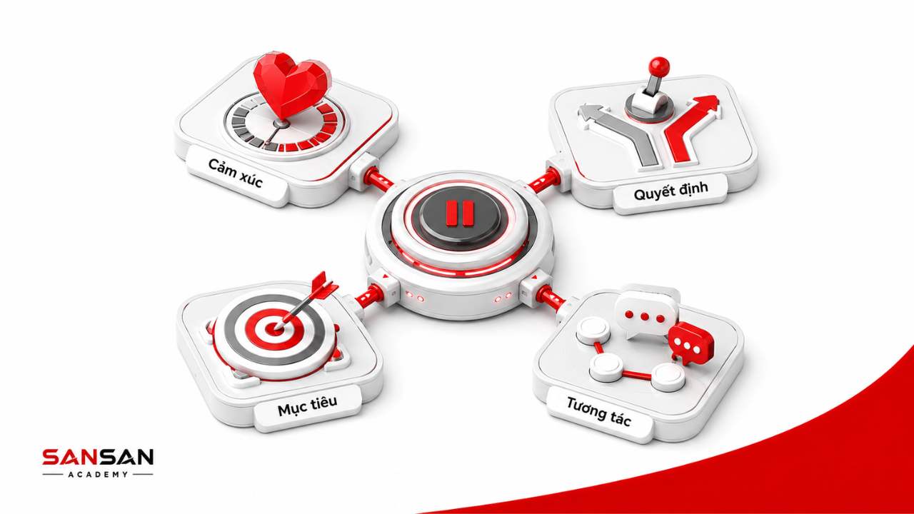 Vai trò của kỹ năng tự nhận thức đối với cảm xúc, quyết định, mục tiêu và tương tác.