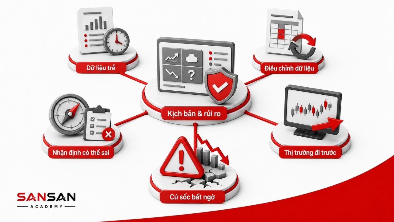 Dữ liệu trễ, điều chỉnh và cú sốc làm tăng sai số dự báo
