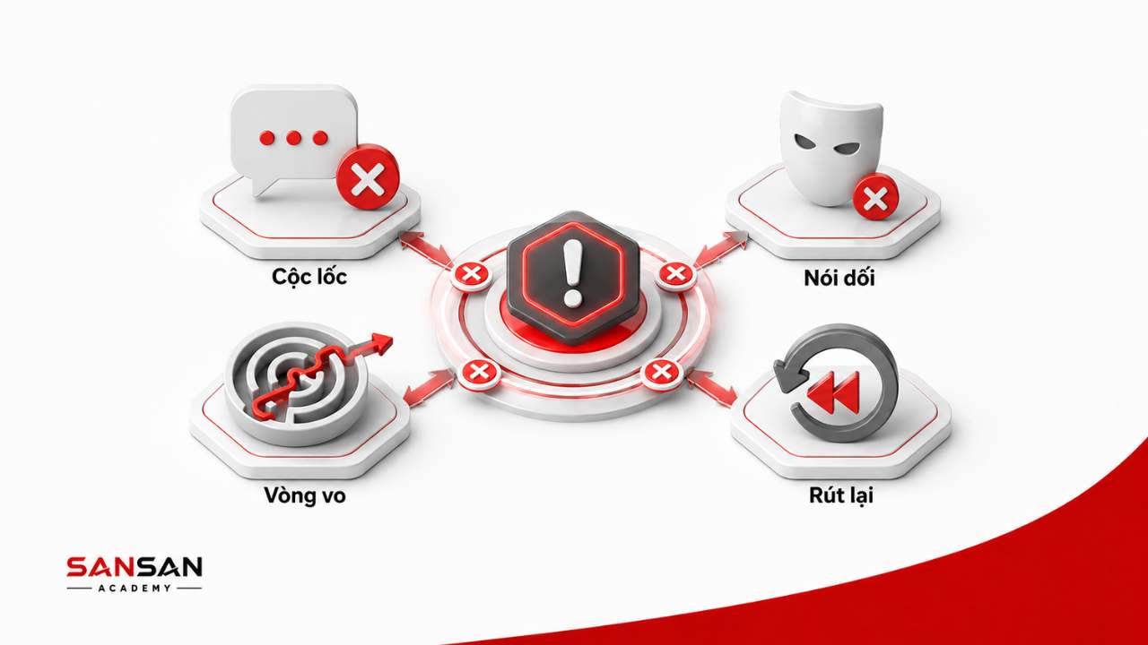 Những cách từ chối phản tác dụng gồm cộc lốc, nói dối, vòng vo và rút lại