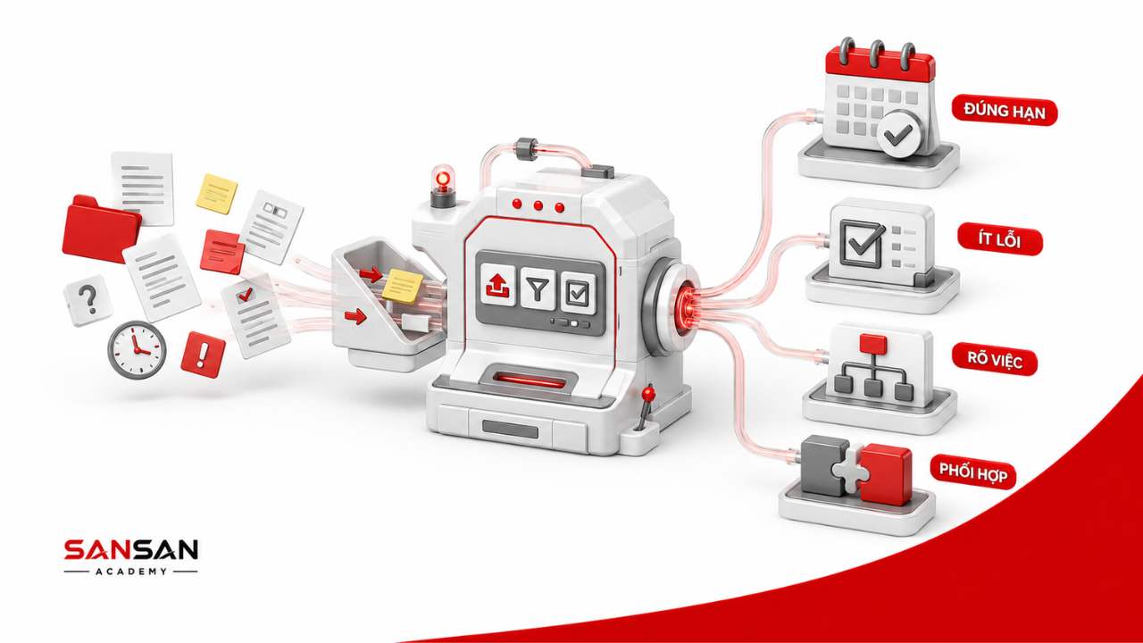 Vai trò của kỹ năng tổ chức giúp đúng hạn, ít lỗi, rõ việc và phối hợp hiệu quả.