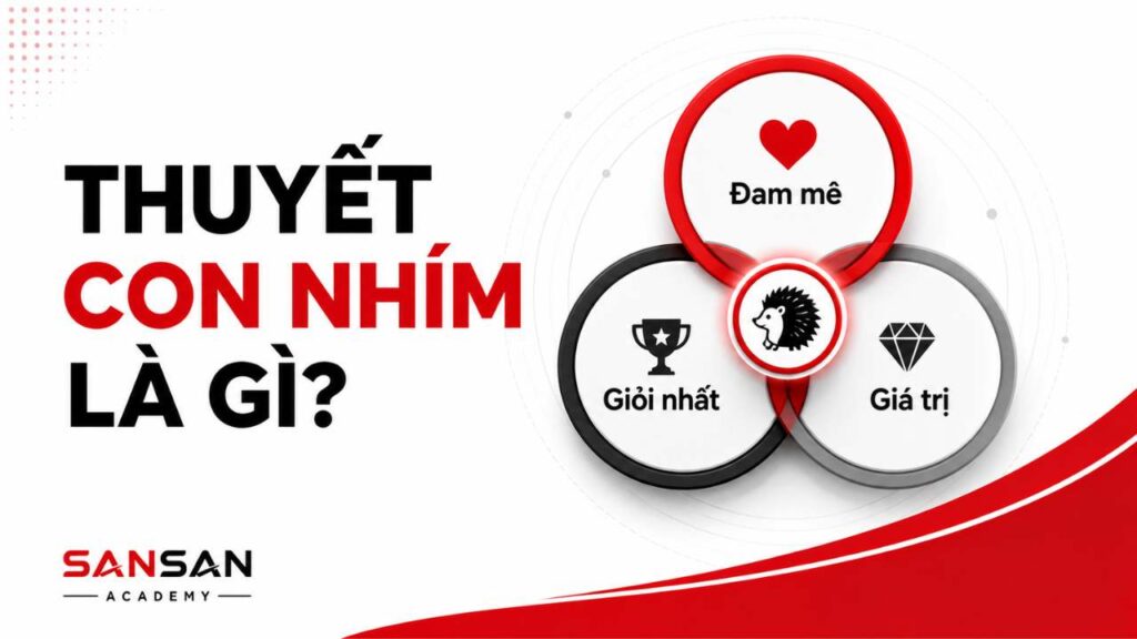 Thuyết con nhím là mô hình tìm điểm giao giữa đam mê, năng lực nổi trội và khả năng tạo giá trị