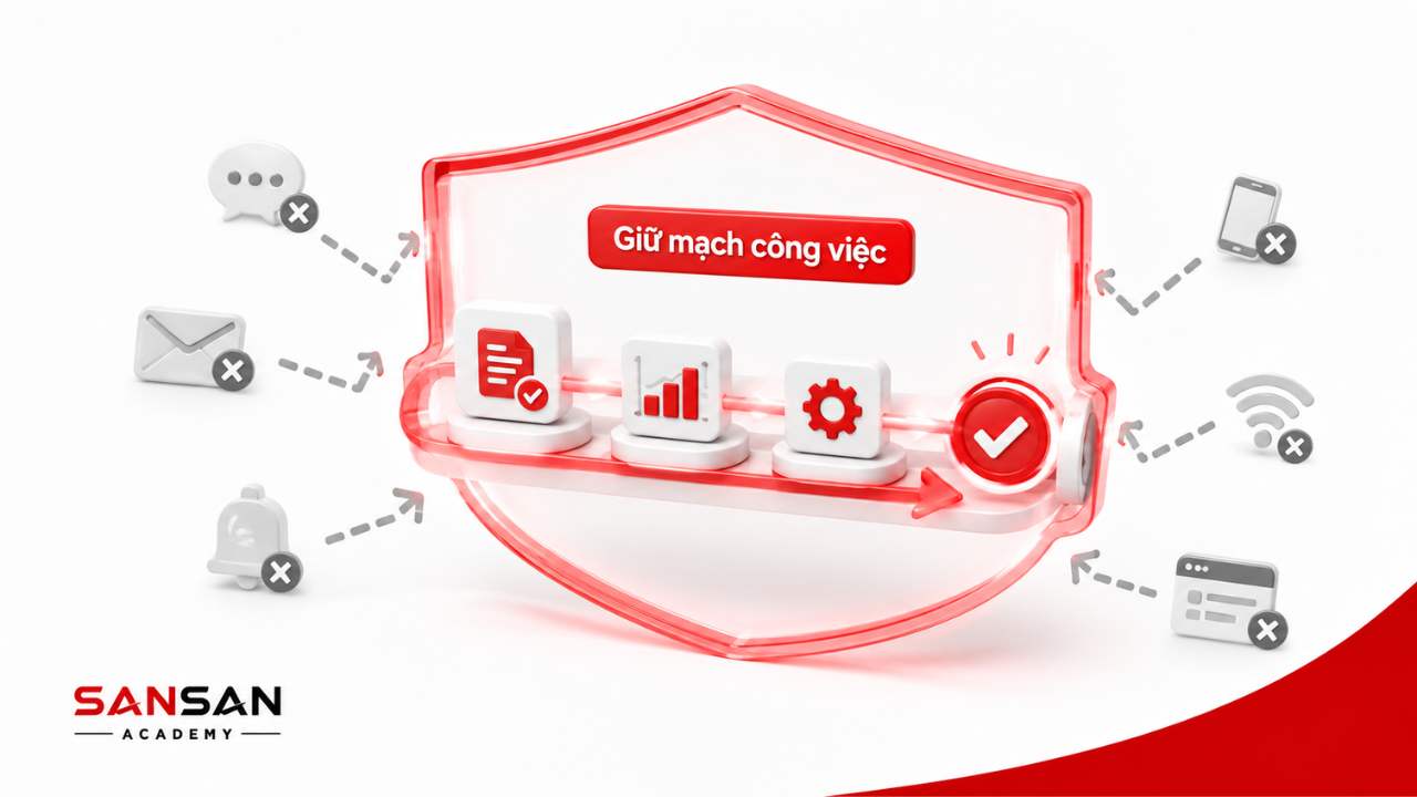 Lá chắn bảo vệ mạch công việc khỏi các yếu tố gây xao nhãng và gián đoạn