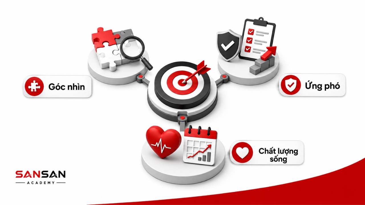 Giá trị của tư duy tích cực trong cuộc sống gồm cải thiện góc nhìn, khả năng ứng phó và chất lượng sống