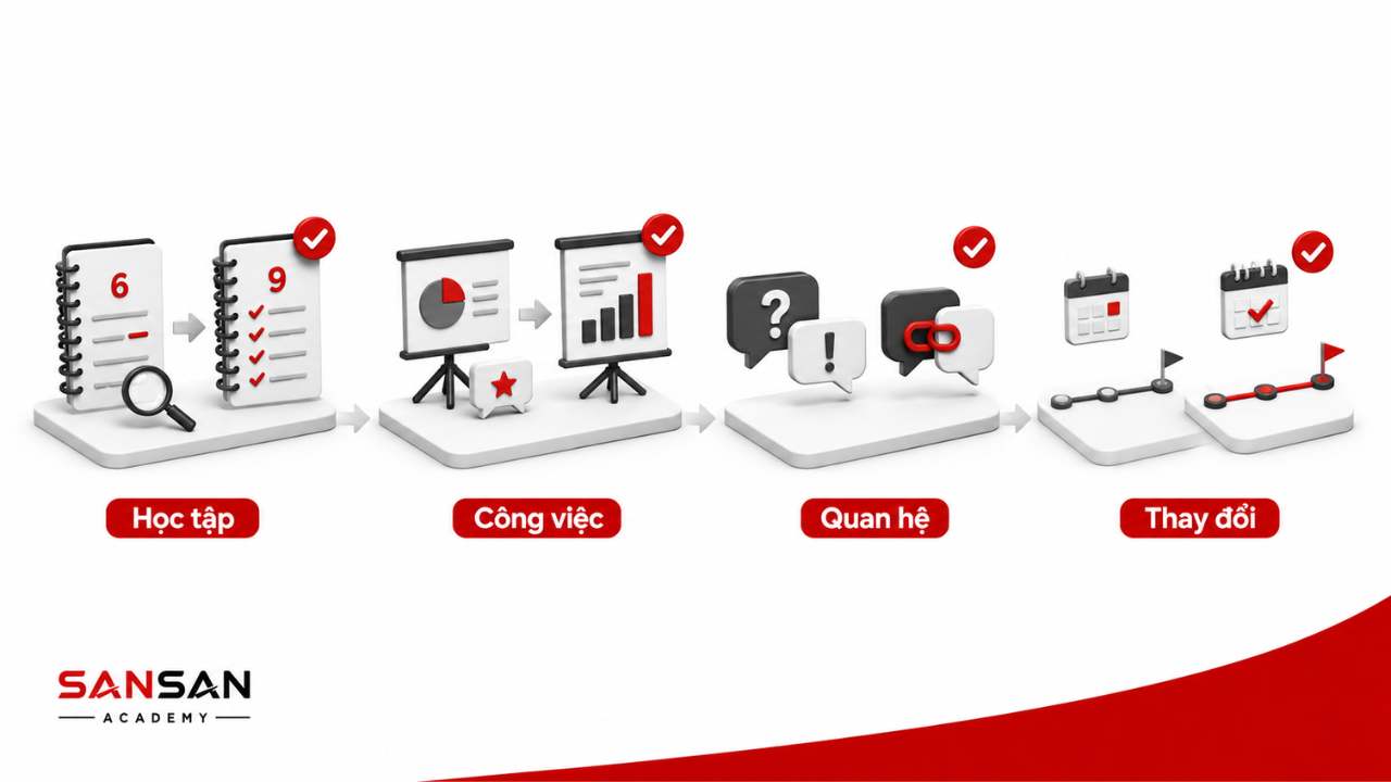 Ví dụ về tư duy tích cực trong thực tế ở học tập, công việc, quan hệ và khi đối diện thay đổi