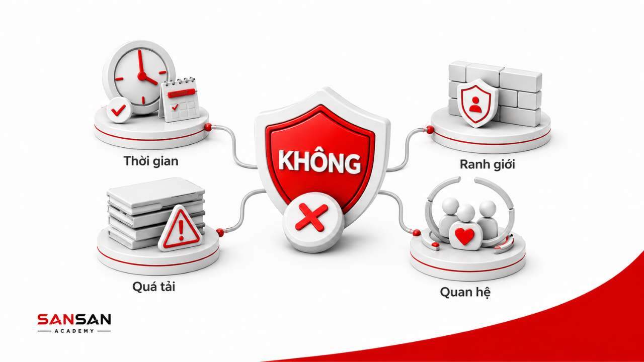 Lợi ích của kỹ năng từ chối đối với thời gian, ranh giới và các mối quan hệ