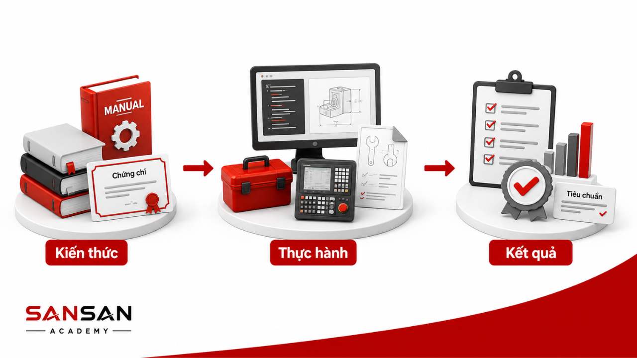 Kỹ năng cứng được hình thành từ kiến thức, thực hành và kết quả có thể đánh giá