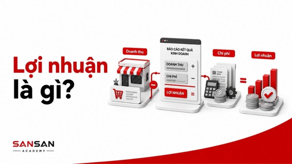 Lợi nhuận là phần còn lại sau khi trừ chi phí khỏi doanh thu