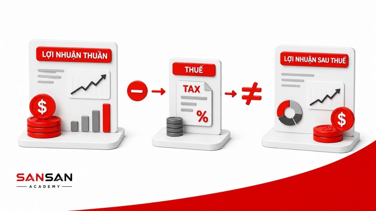Lợi nhuận thuần khác lợi nhuận sau thuế trong báo cáo kinh doanh