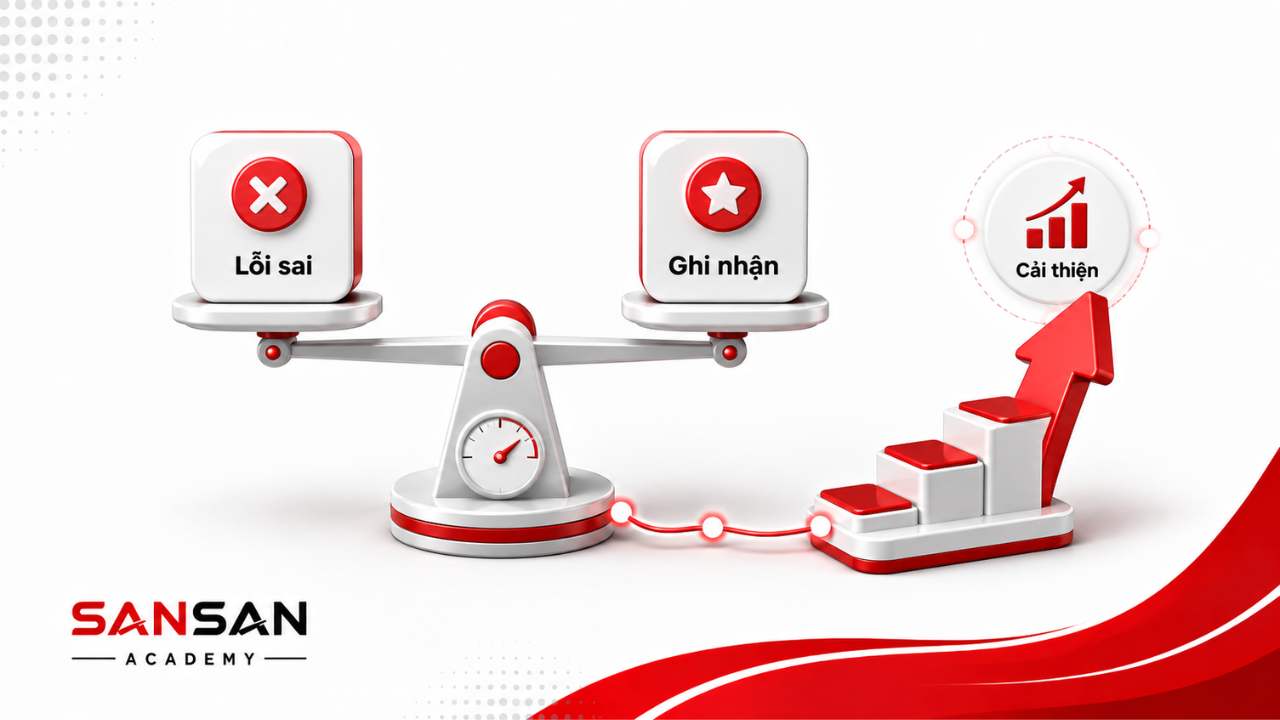 Phản hồi quản lý cần cân bằng giữa lỗi sai, ghi nhận và hướng cải thiện