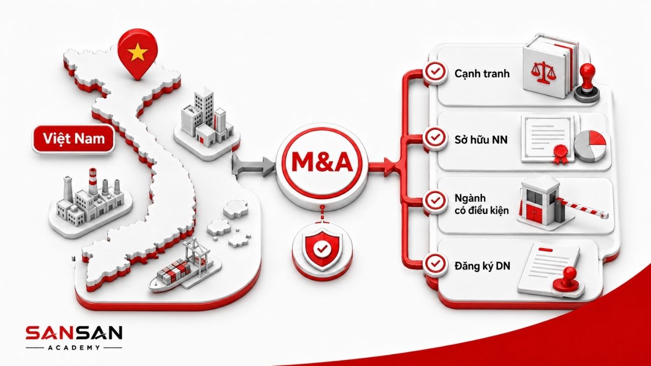 M&A tại Việt Nam cần kiểm tra cạnh tranh, sở hữu và đăng ký