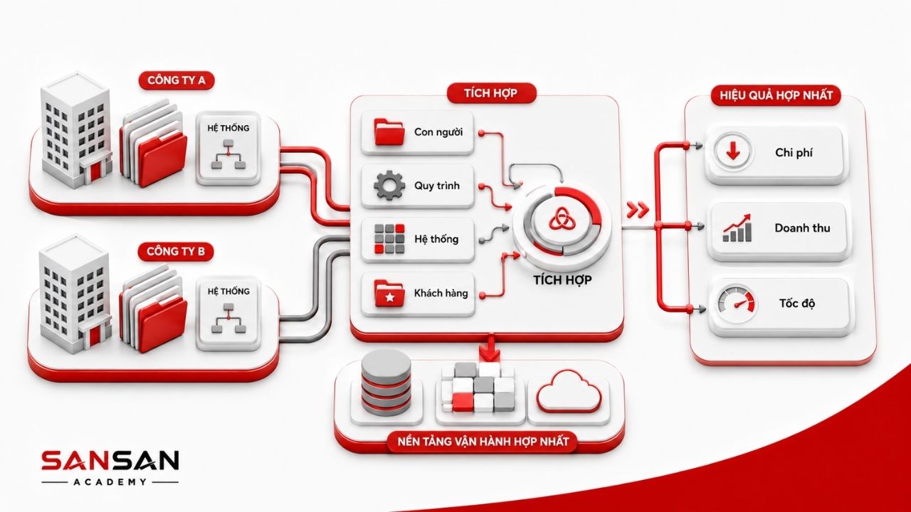 Tích hợp hệ thống, quy trình và khách hàng để hiện thực hóa synergy