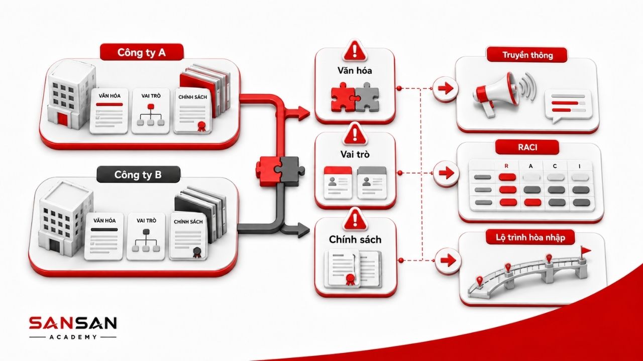 Khác biệt văn hóa, vai trò và chính sách gây khó khăn sau M&A