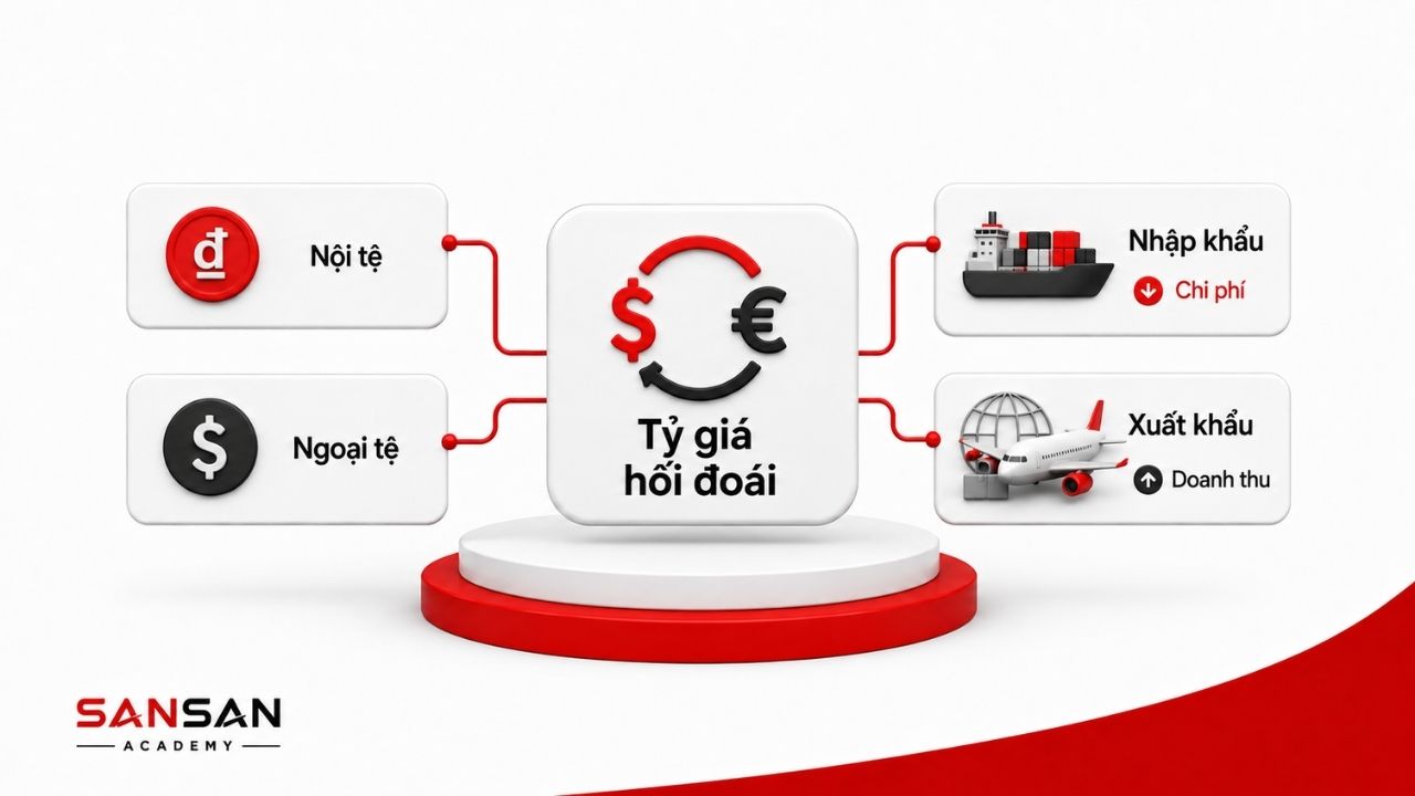 Tỷ giá kết nối nội tệ, ngoại tệ, nhập khẩu và xuất khẩu