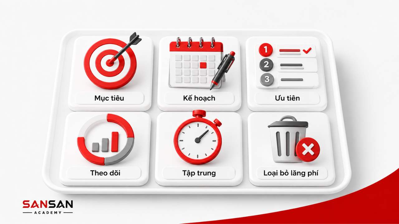Sáu kỹ năng cốt lõi để quản lý thời gian hiệu quả trong công việc