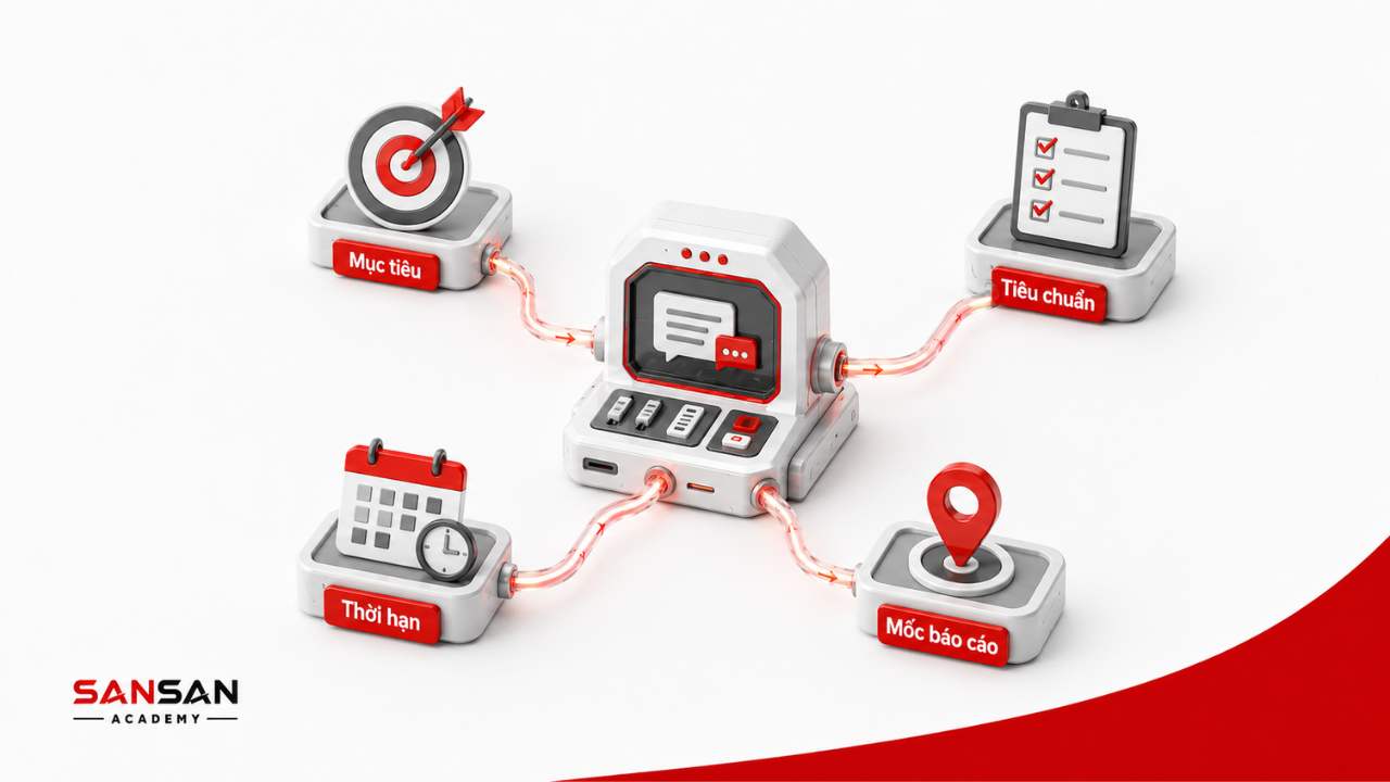 Truyền đạt yêu cầu rõ ràng trong giao việc với mục tiêu, tiêu chuẩn, thời hạn và mốc báo cáo