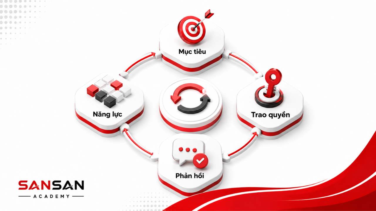 Rèn năng lực quản lý con người qua mục tiêu, trao quyền, phản hồi và phát triển năng lực