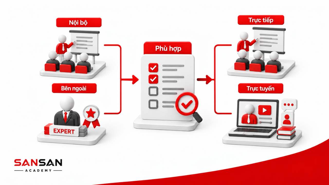 Lựa chọn người đào tạo và hình thức training phù hợp