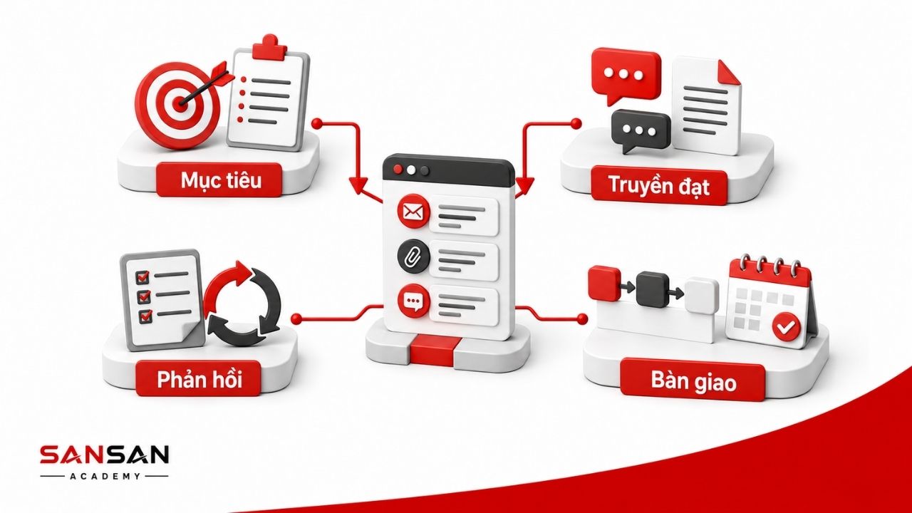 Mục tiêu, truyền đạt, bàn giao và phản hồi tạo nhịp phối hợp