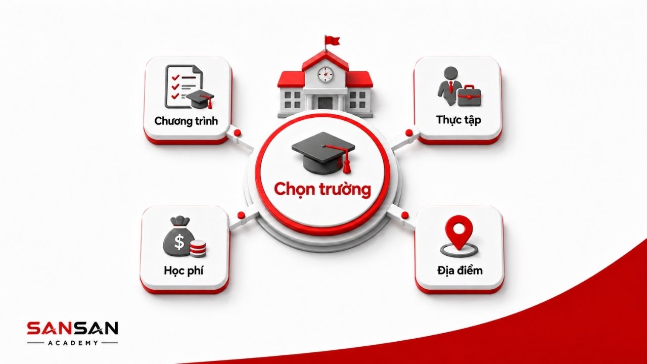 Chương trình, thực tập, học phí và địa điểm khi chọn trường HR