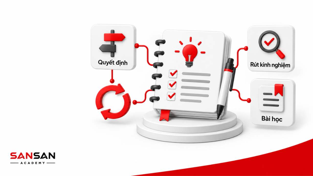 Nhìn lại quyết định rút kinh nghiệm và ghi lại bài học leadership