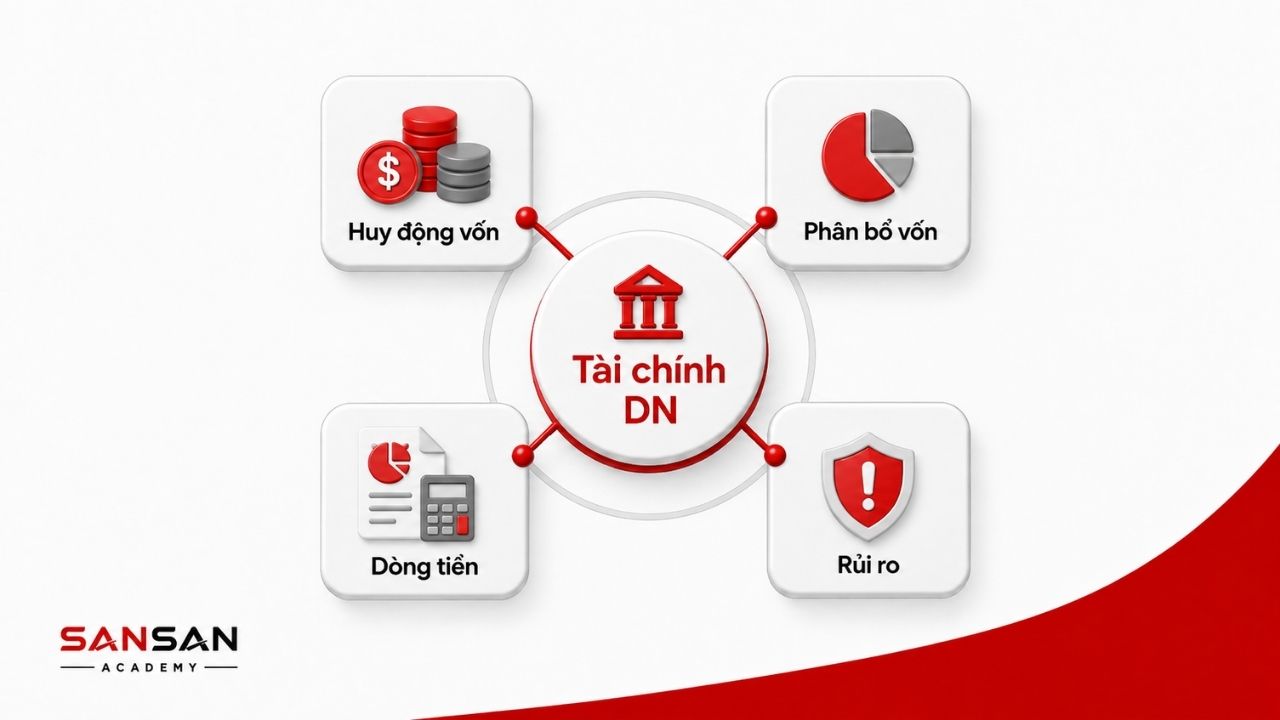 Huy động, phân bổ, quản lý dòng tiền và rủi ro tài chính