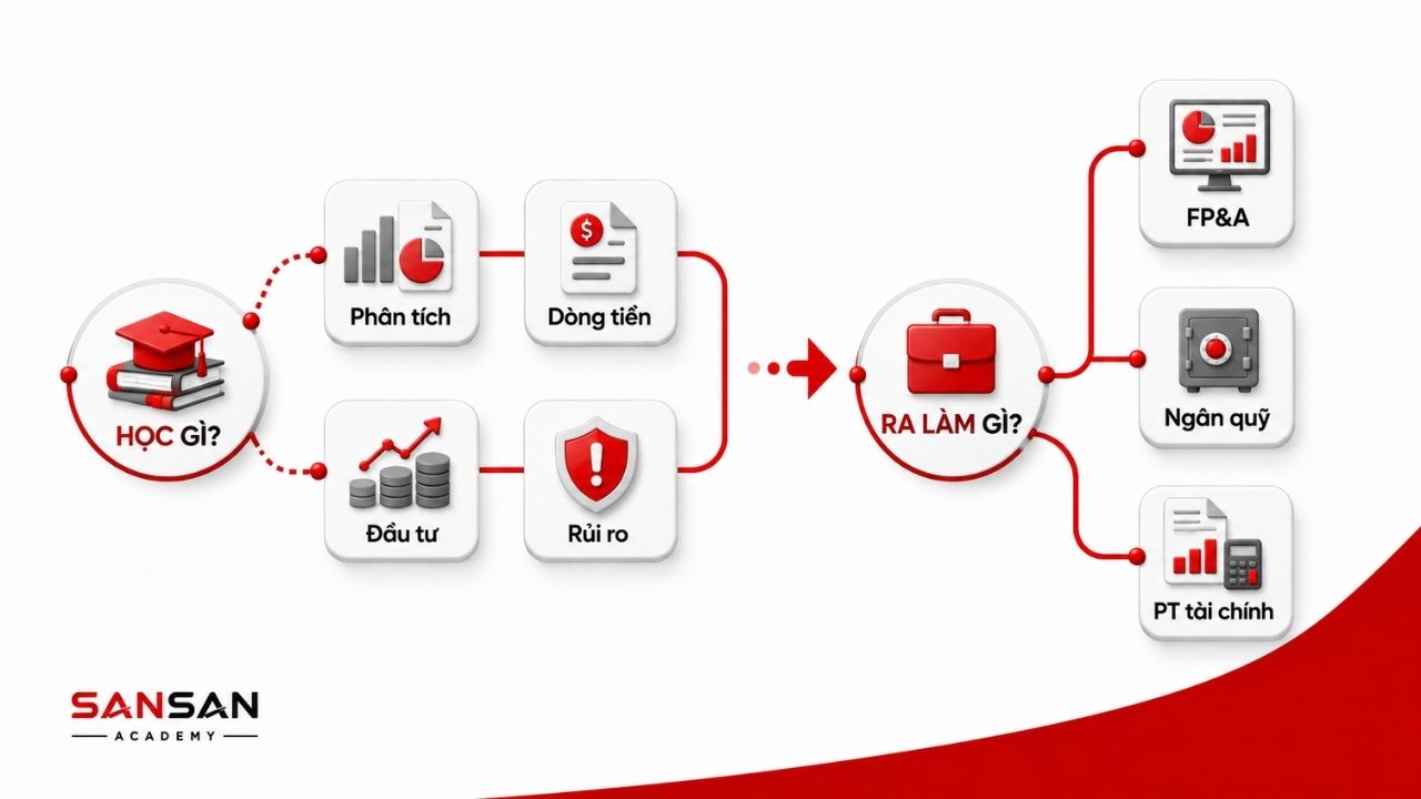 Kiến thức tài chính dẫn đến các công việc phân tích, FP&A và ngân quỹ