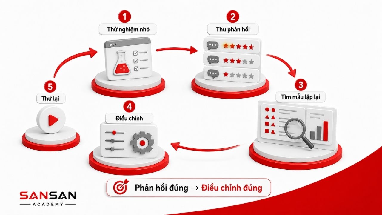 Chu trình thử nghiệm, phản hồi, điều chỉnh và thử lại