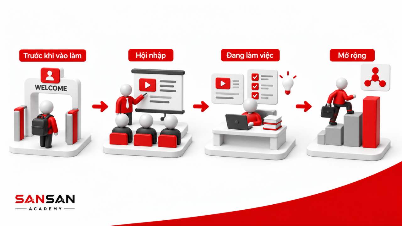 Training theo từng giai đoạn trong hành trình nhân viên