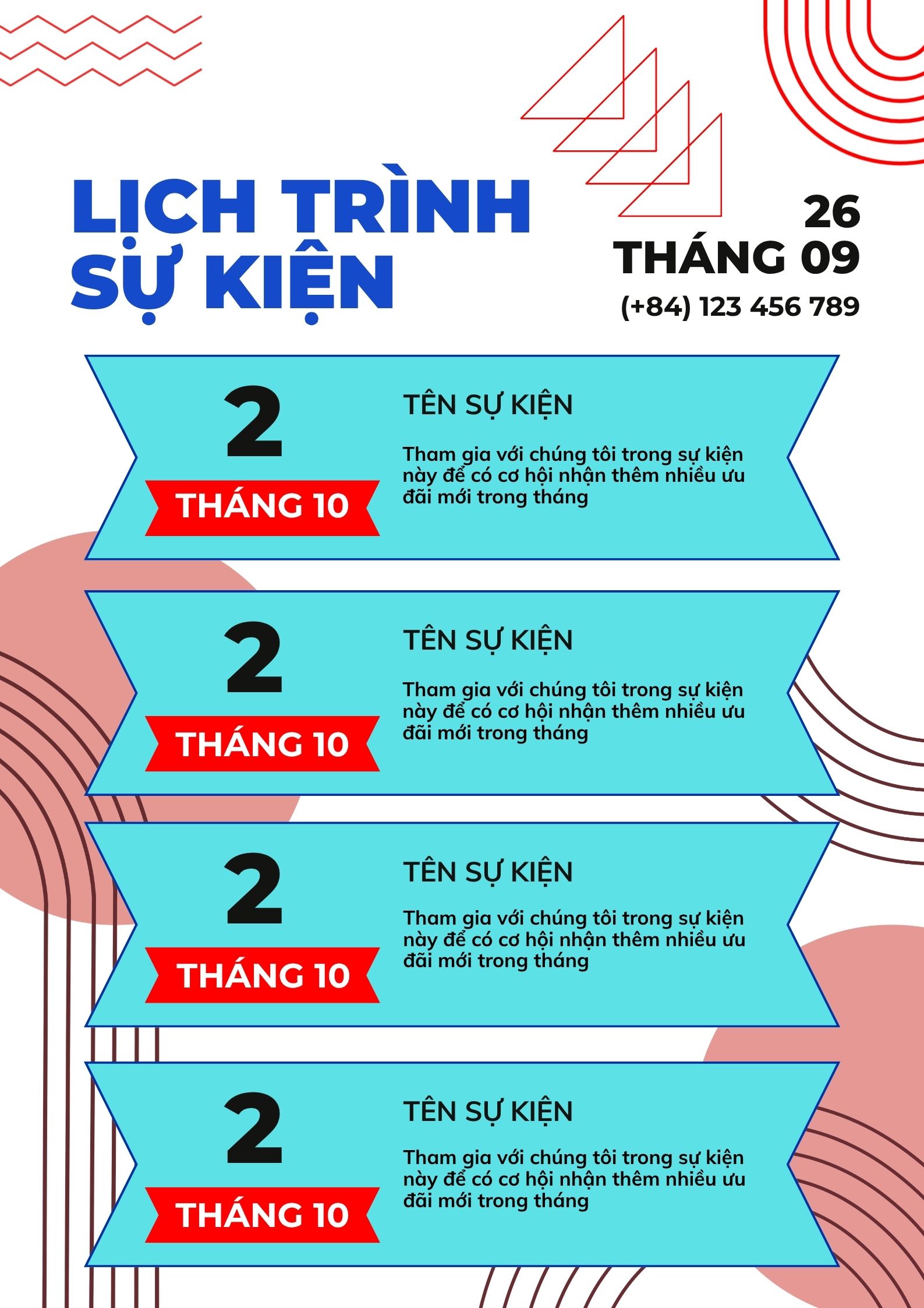Mẫu Agenda sự kiện.