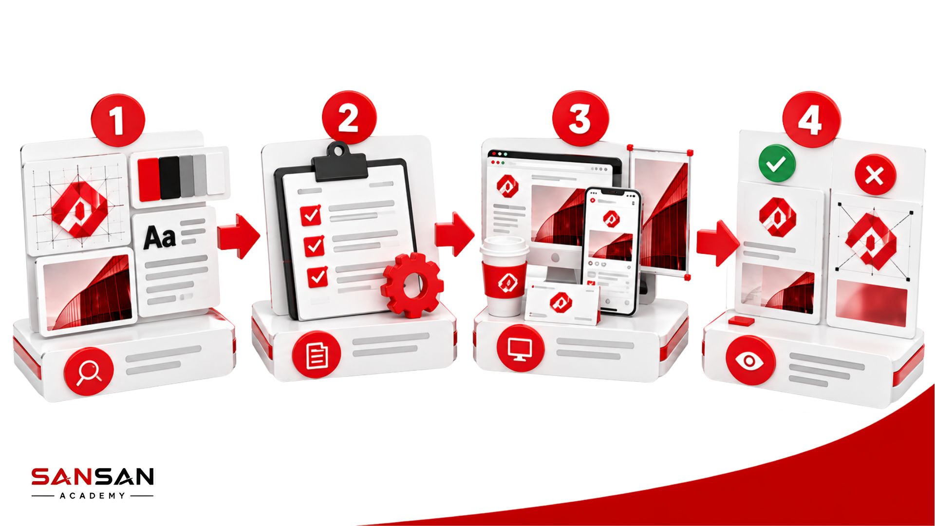 Bốn bước đầu xây dựng Brand Guideline từ rà soát nhận diện đến bổ sung ví dụ sử dụng đúng và sai