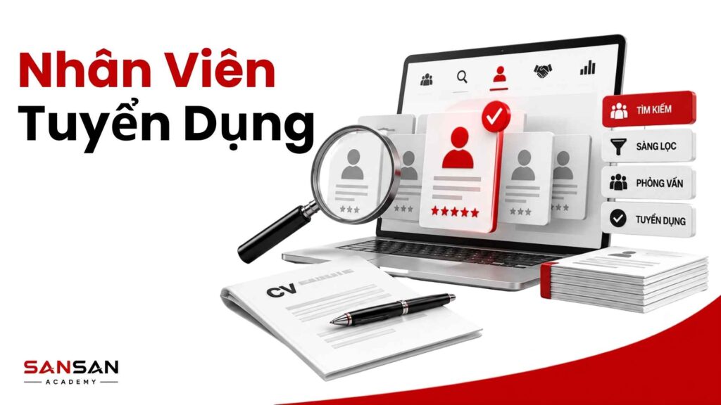 Nhân viên tuyển dụng và quy trình tìm kiếm, sàng lọc, phỏng vấn, lựa chọn ứng viên