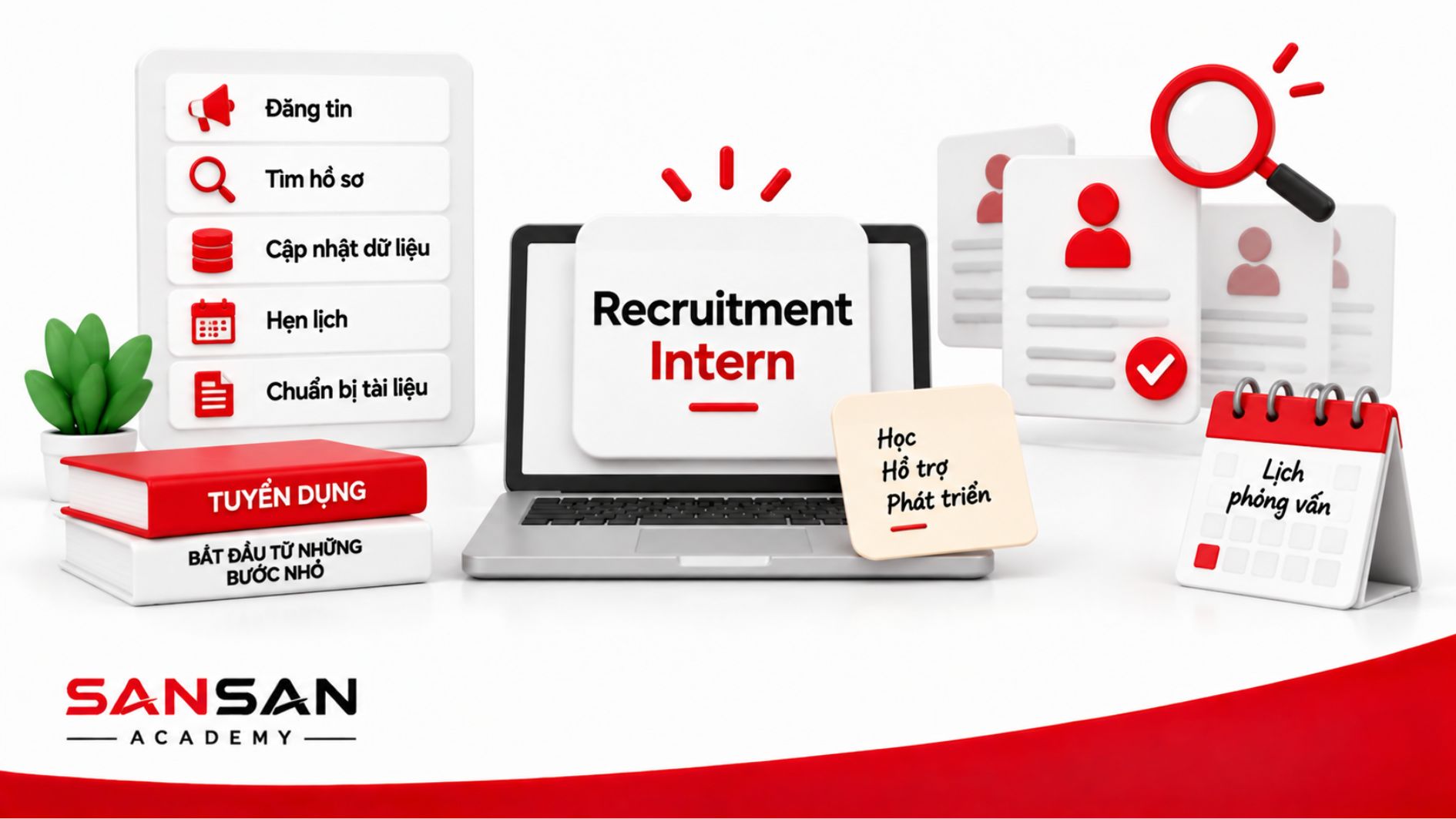 Công việc cơ bản của Recruitment Intern