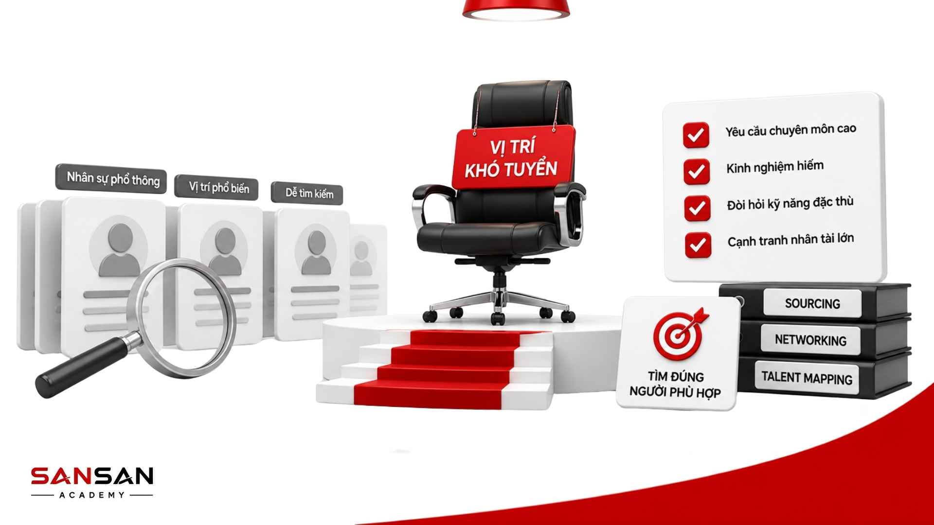 Headhunter chủ động tiếp cận ứng viên thụ động chưa tìm việc thông qua nghiên cứu hồ sơ và kết nối trực tiếp