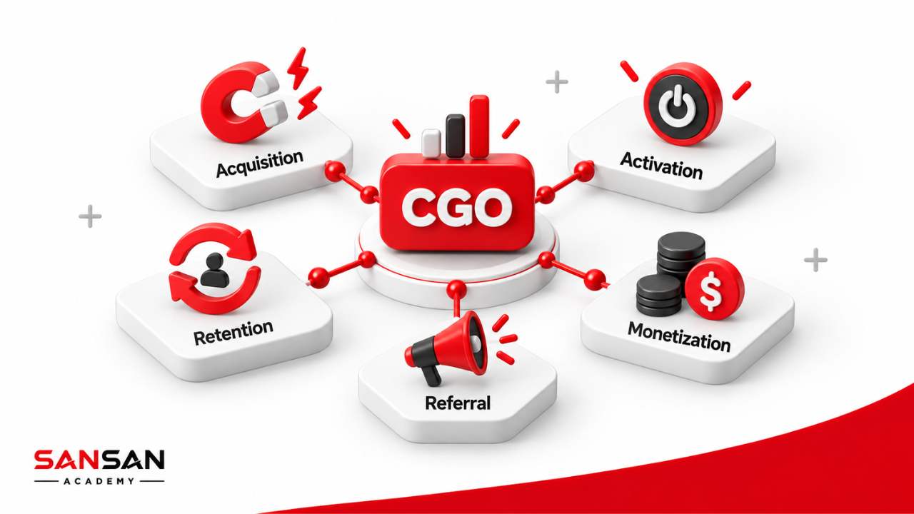 Growth Levers gồm acquisition, activation, retention, referral và monetization