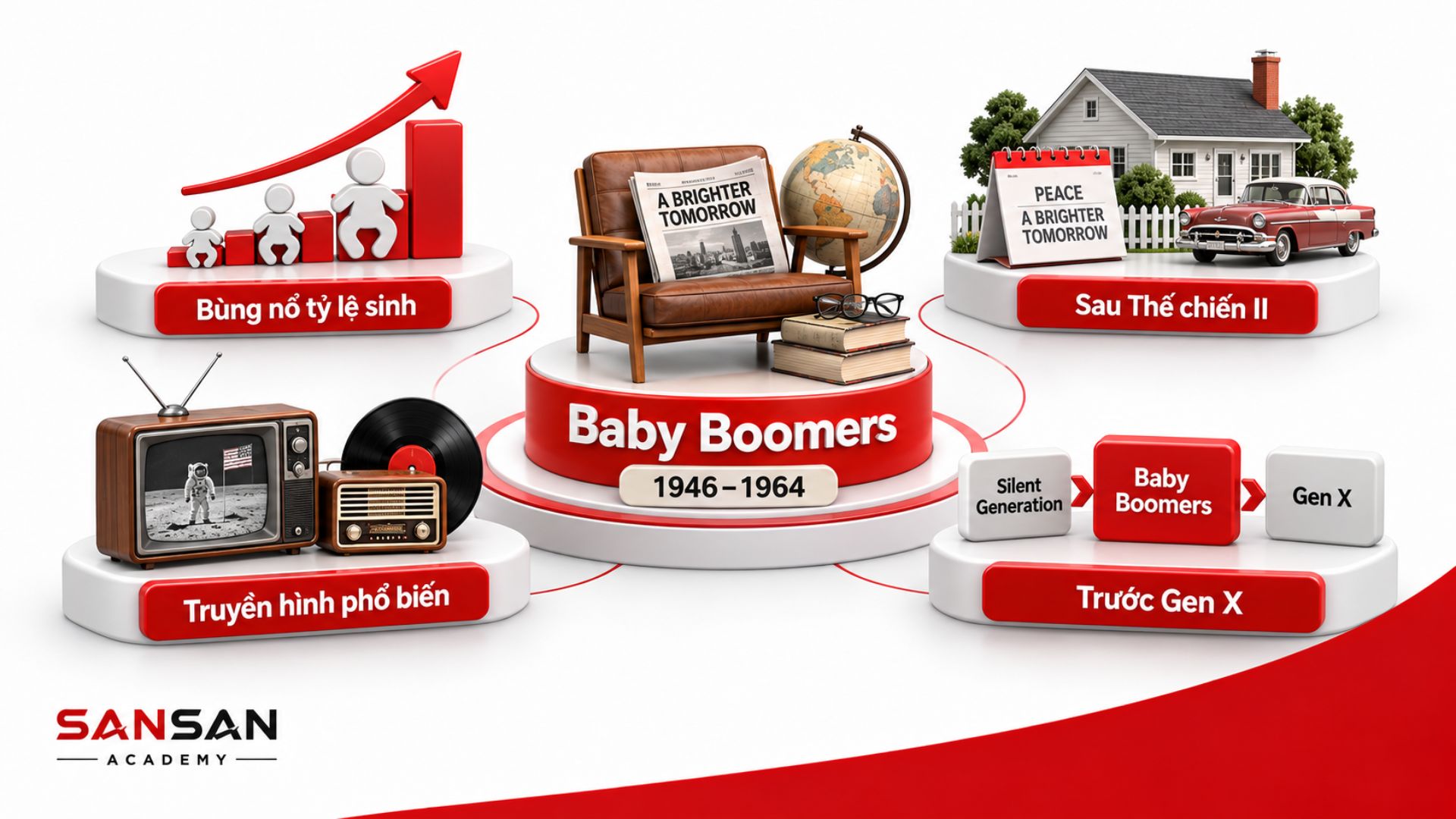 Baby Boomers gắn với làn sóng gia tăng sinh sau chiến tranh