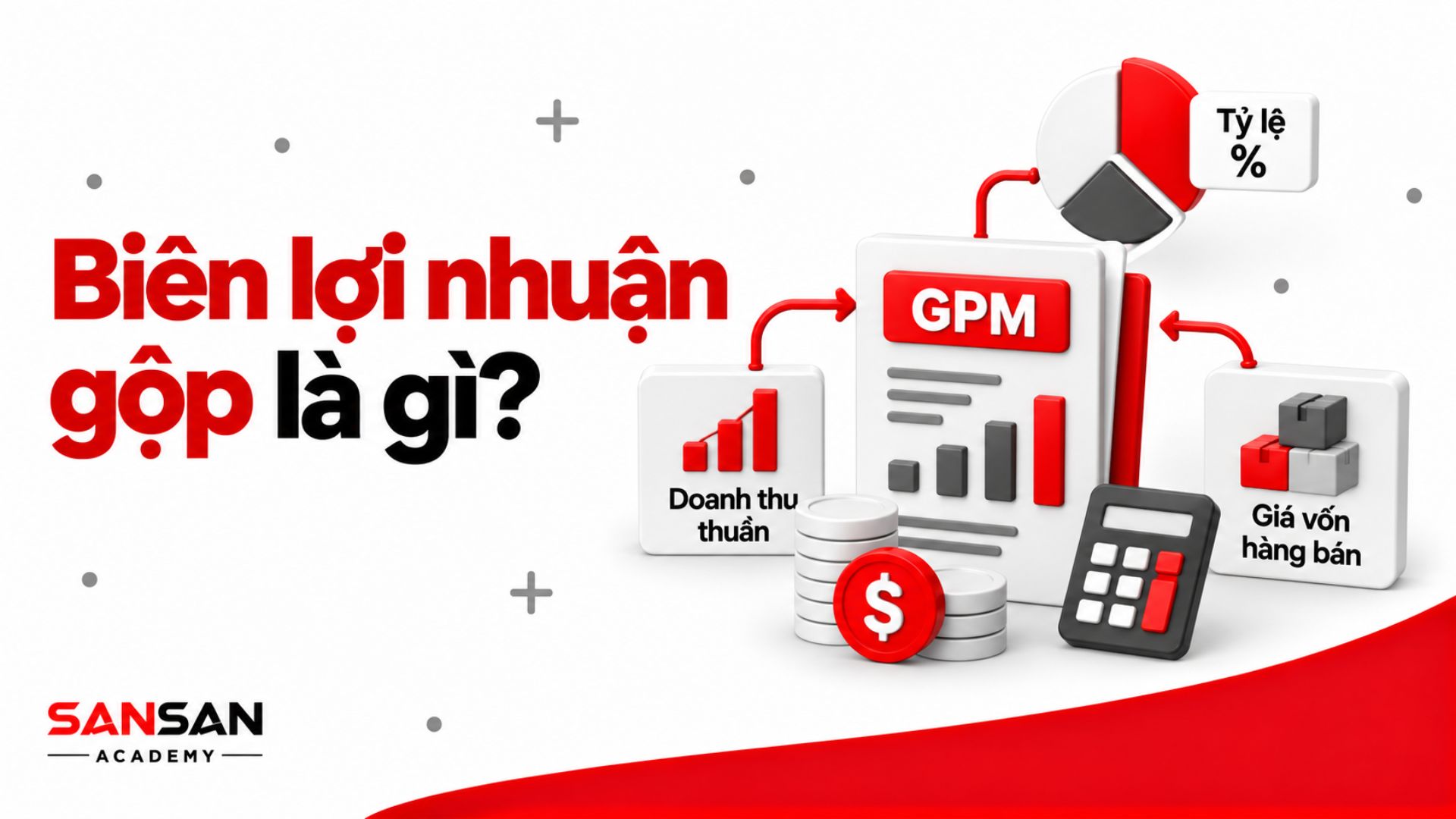 Doanh thu thuần sau khi trừ giá vốn hàng bán tạo ra lợi nhuận gộp, từ đó xác định biên lợi nhuận gộp theo tỷ lệ phần trăm.